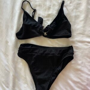 Black High Waister Bikini Set